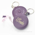 Purple Promotional Keychain Sewing Tape Measure